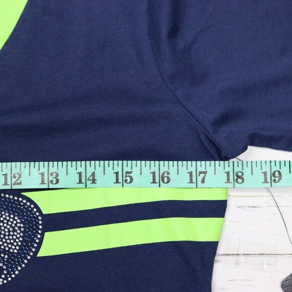 NFL Seattle Seahawks Top Womens Size Small V-Neck Rhinestone Logo NEW - Picture 5 of 7